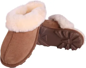 MH MYLUNE HOME Australian Sheepskin Slippers for Women - Luxuriously Soft and Sturdy, Ideal for Indoor and Outdoor Use - Shearling and Sheepskin Mule Slippers for Women