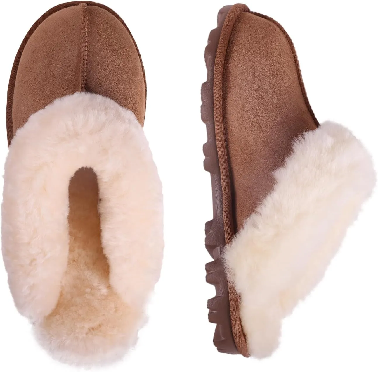 MH MYLUNE HOME Australian Sheepskin Slippers for Women - Luxuriously Soft and Sturdy, Ideal for Indoor and Outdoor Use - Shearling and Sheepskin Mule Slippers for Women