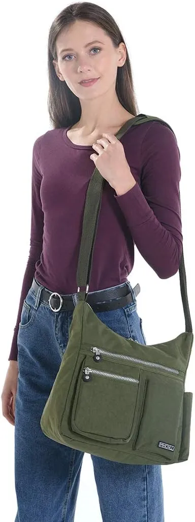 MHCNLL Crossbody Bag with Anti Theft RFID Pocket - Women Lightweight Water-Resistant Purse