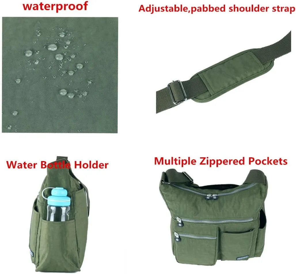 MHCNLL Crossbody Bag with Anti Theft RFID Pocket - Women Lightweight Water-Resistant Purse