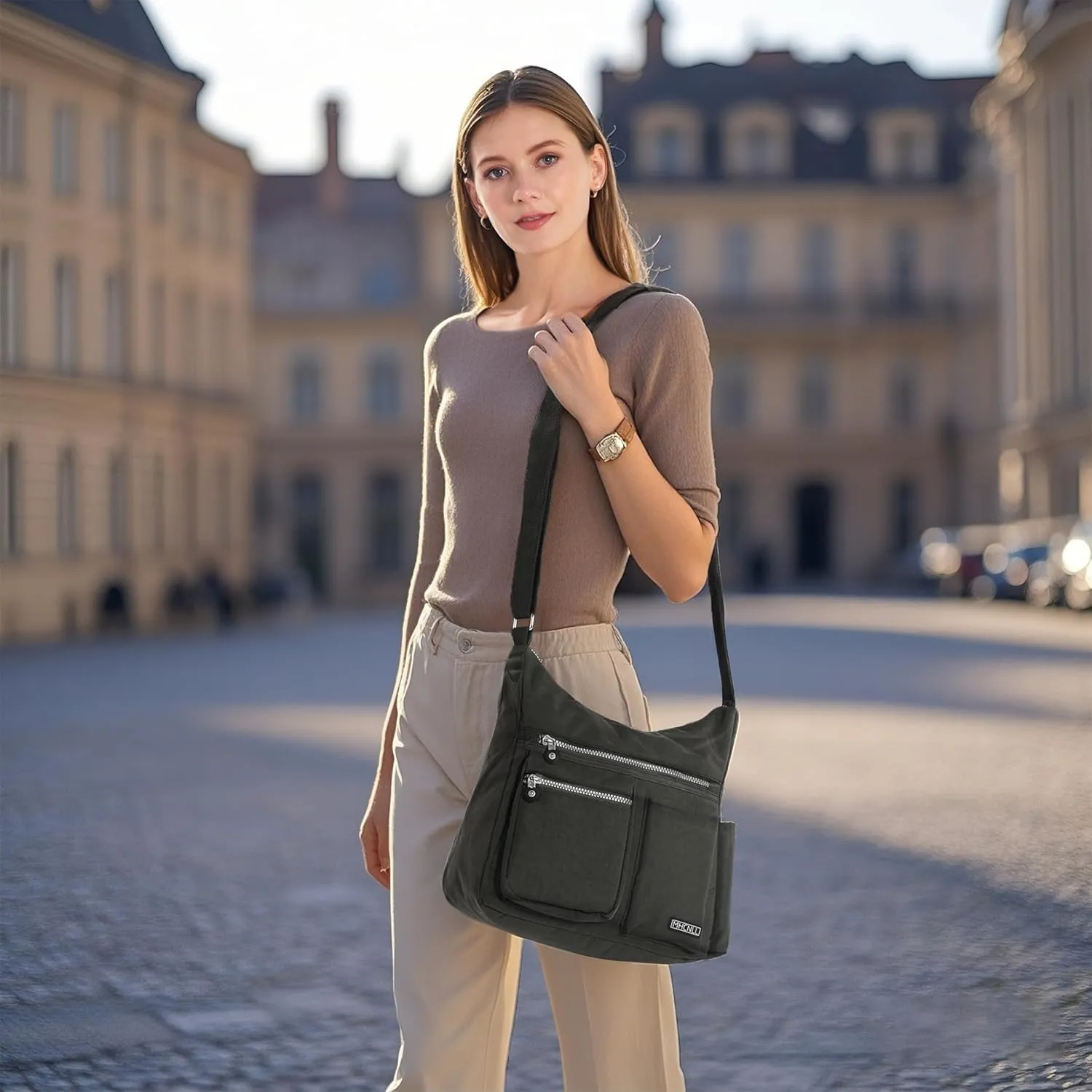 MHCNLL Crossbody Bag with Anti Theft RFID Pocket - Women Lightweight Water-Resistant Purse