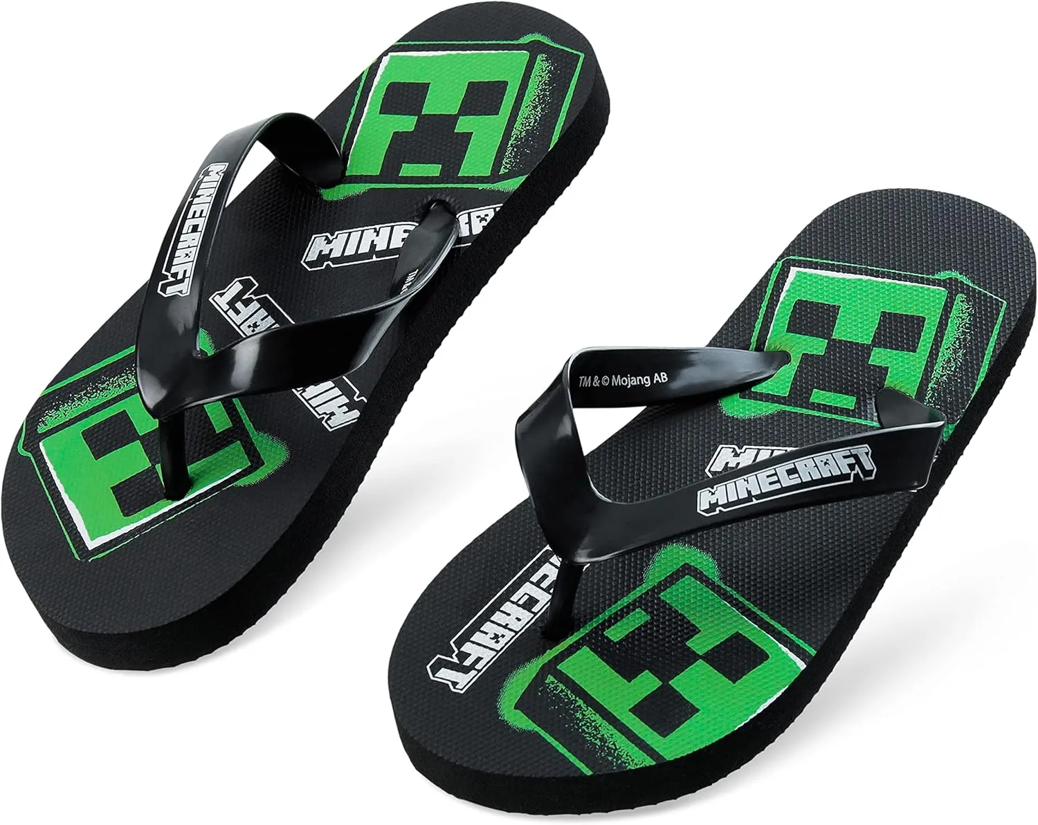 Minecraft Boys Sliders or Flip Flops for Beach and Pool - Boys Gifts