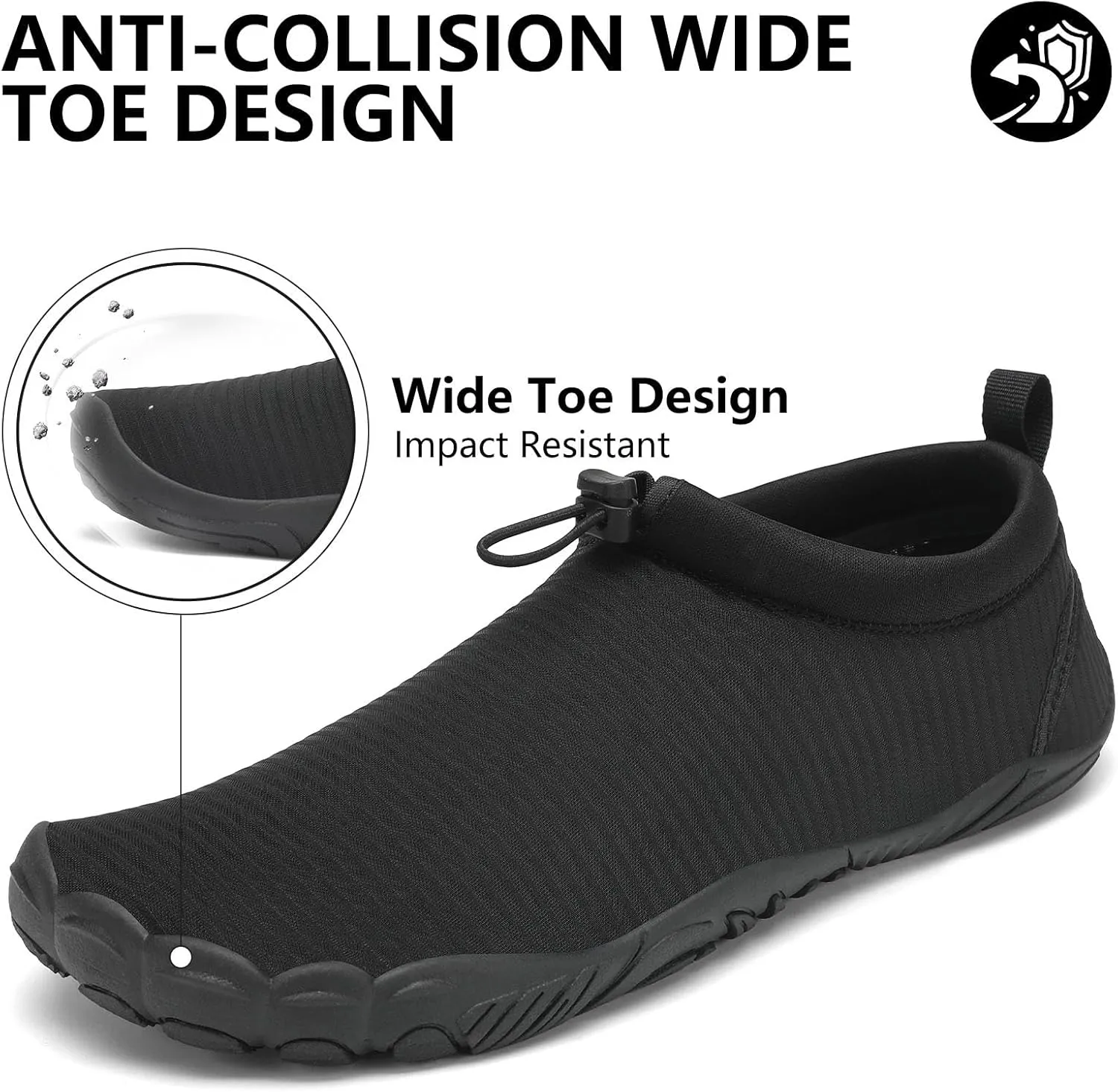 Mishansha Womens Barefoot Water Shoes Wide Toe Box Swim Shoes Quick Dry Non Slip