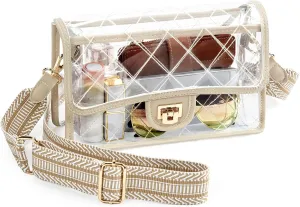 Missnine Clear Bag for Stadium Events Clear Crossbody Purse Stadium Approved Women Transparent Shoulder Bag for Concerts