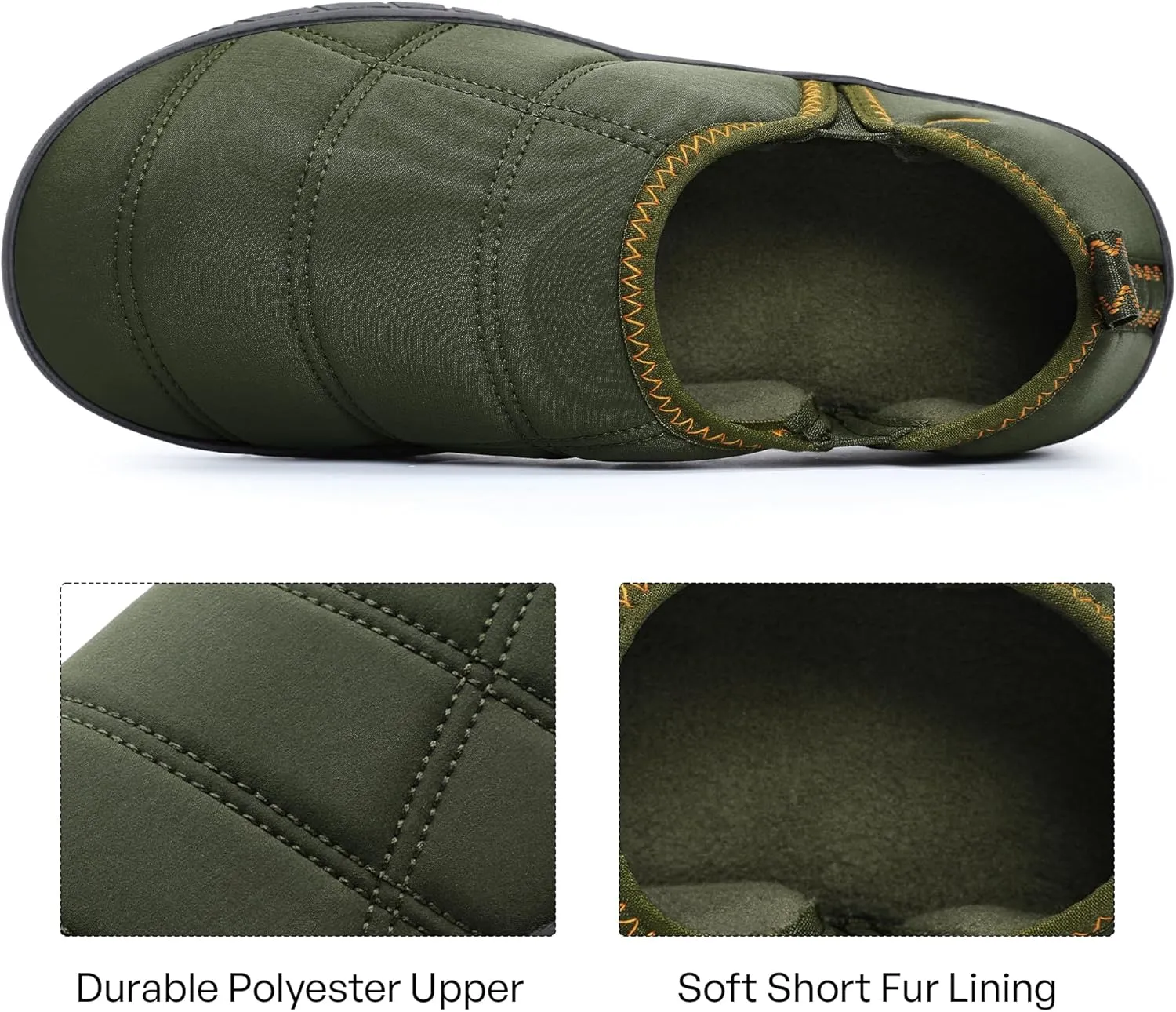 MIXIN Mens Slippers Indoor Outdoor Comfy Slip On Memory Foam House Shoes
