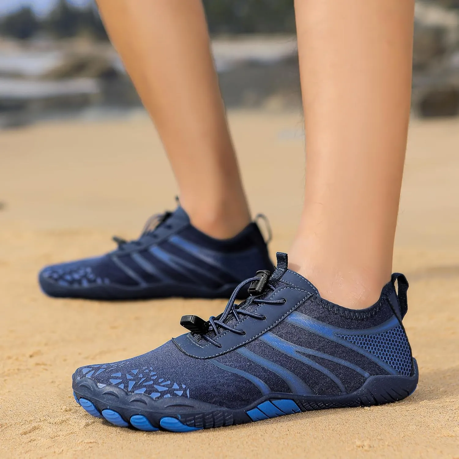MOCHINI Hike Barefoot Shoes Grounded Footwear for Womens Men Non-Slip Wide Toe Neuropathy Beach Pool Aqua Swimming Surf Hiking Walking Quick Dry Water Shoes