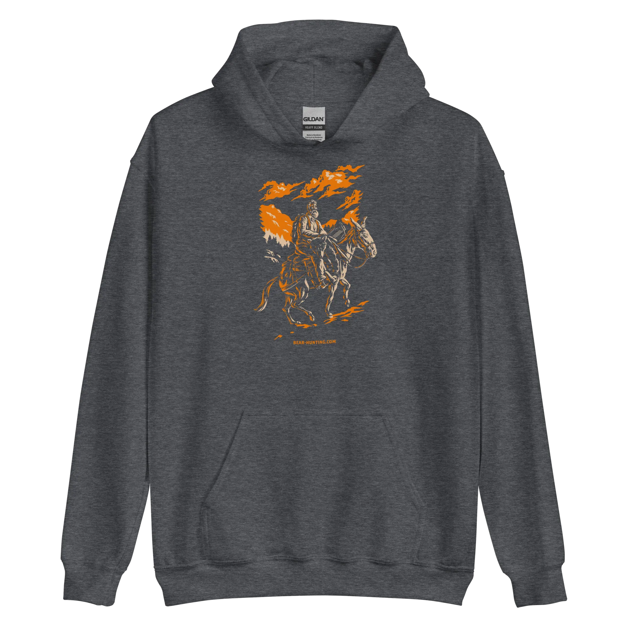 Mule Riding Bear Hunter Unisex Hoodie