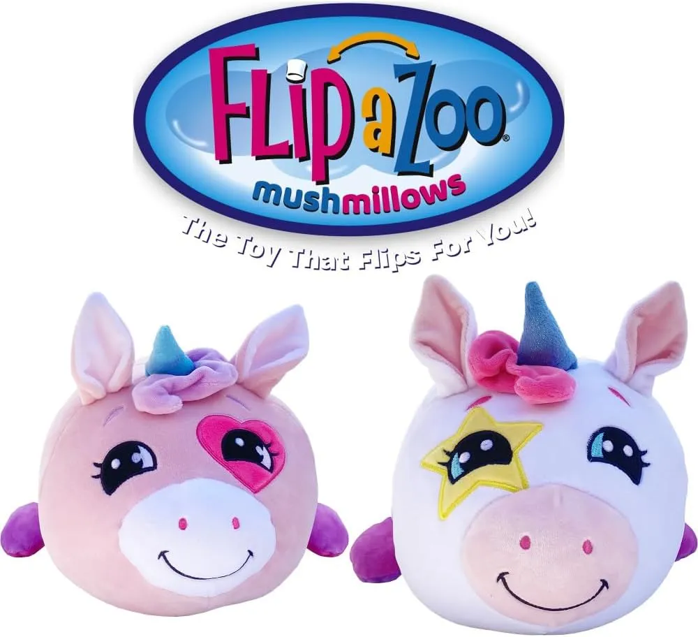 Mushmillow - Lovey Unicorn to Aster Unicorn - 2-in-1 Plush, w/Bonus Baby