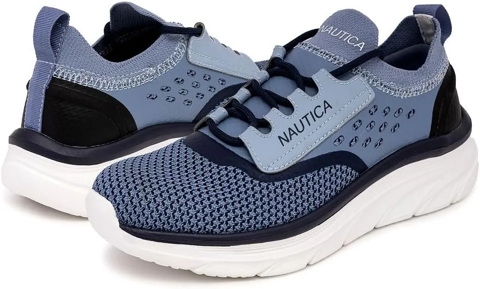 Nautica Women's Fashion Sneaker Lace-Up Running Shoe Casual Max Cushioning Walking Tennis Sneaker