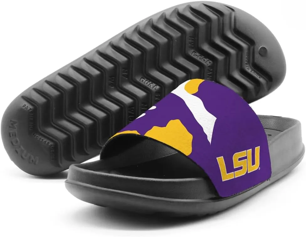NCAA Unisex Adult Slides College Wordmark Adjustable Flip Flop Sandals Collection