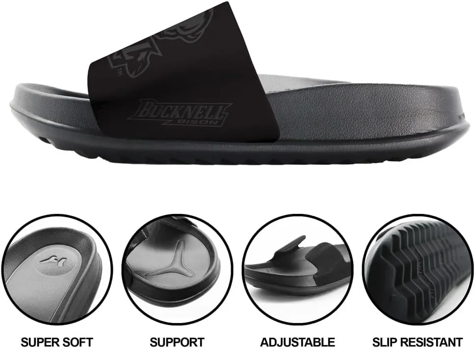 NCAA Unisex Adult Slides College Wordmark Adjustable Flip Flop Sandals Collection