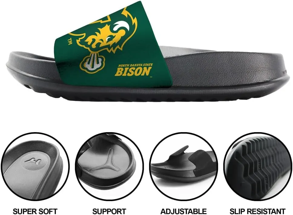 NCAA Unisex Adult Slides Team Design Adjustable Flip Flop Sandals Collection
