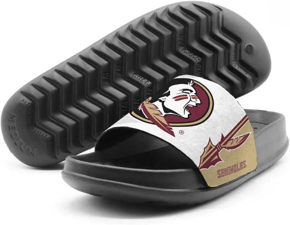 NCAA Unisex Adult Slides Team Design Adjustable Flip Flop Sandals Collection