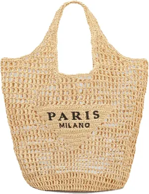 New Woven Bag, Straw Mesh Tote Bag, Beach, Shoulder Bag, Hobo Women, Foldable Large Capacity, for Holiday.