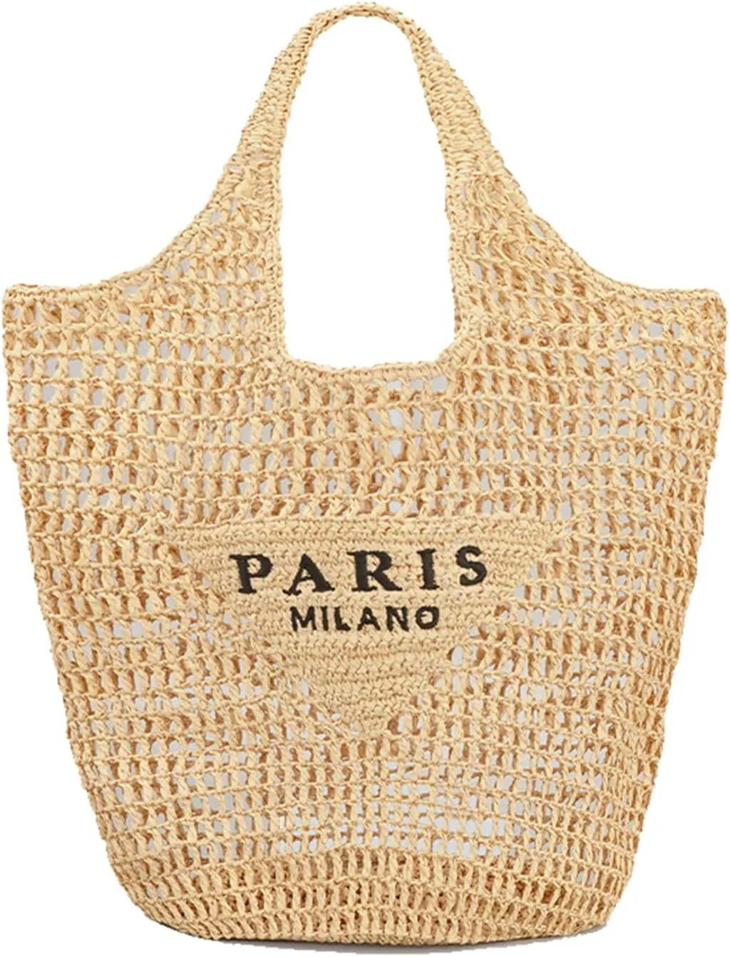 New Woven Bag, Straw Mesh Tote Bag, Beach, Shoulder Bag, Hobo Women, Foldable Large Capacity, for Holiday.