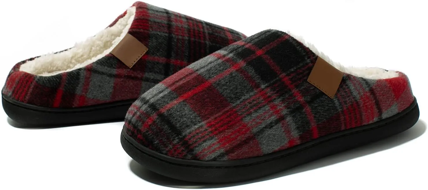 NewDenBer Women's Cozy Memory Foam Slippers Soft Fleece Lined Slip on Indoor Outdoor House Shoes