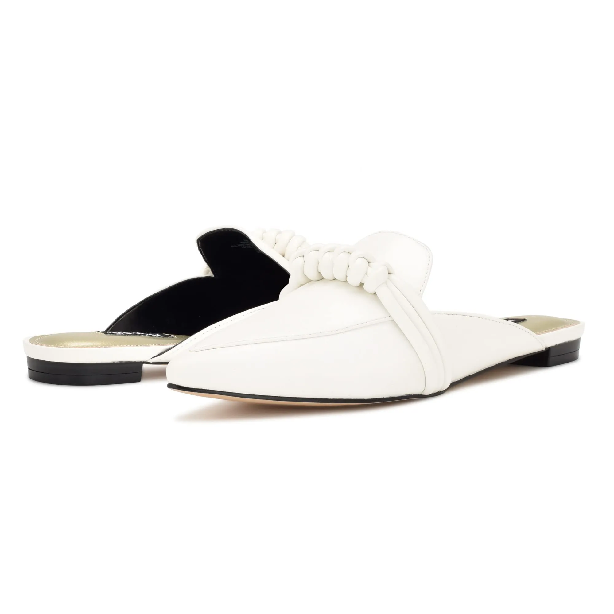 Nine West Women's ALIBY Mule, White 140, 6