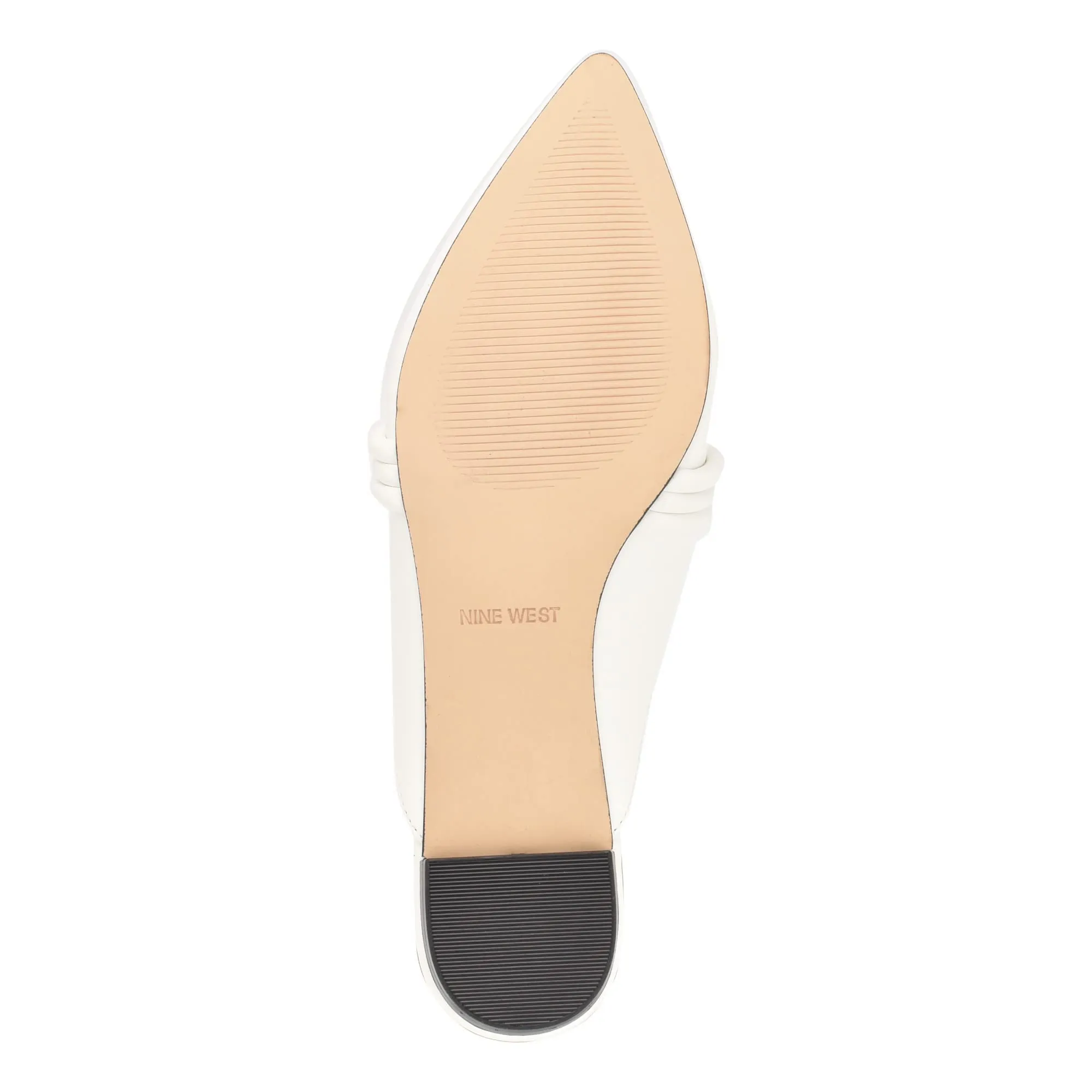 Nine West Women's ALIBY Mule, White 140, 6
