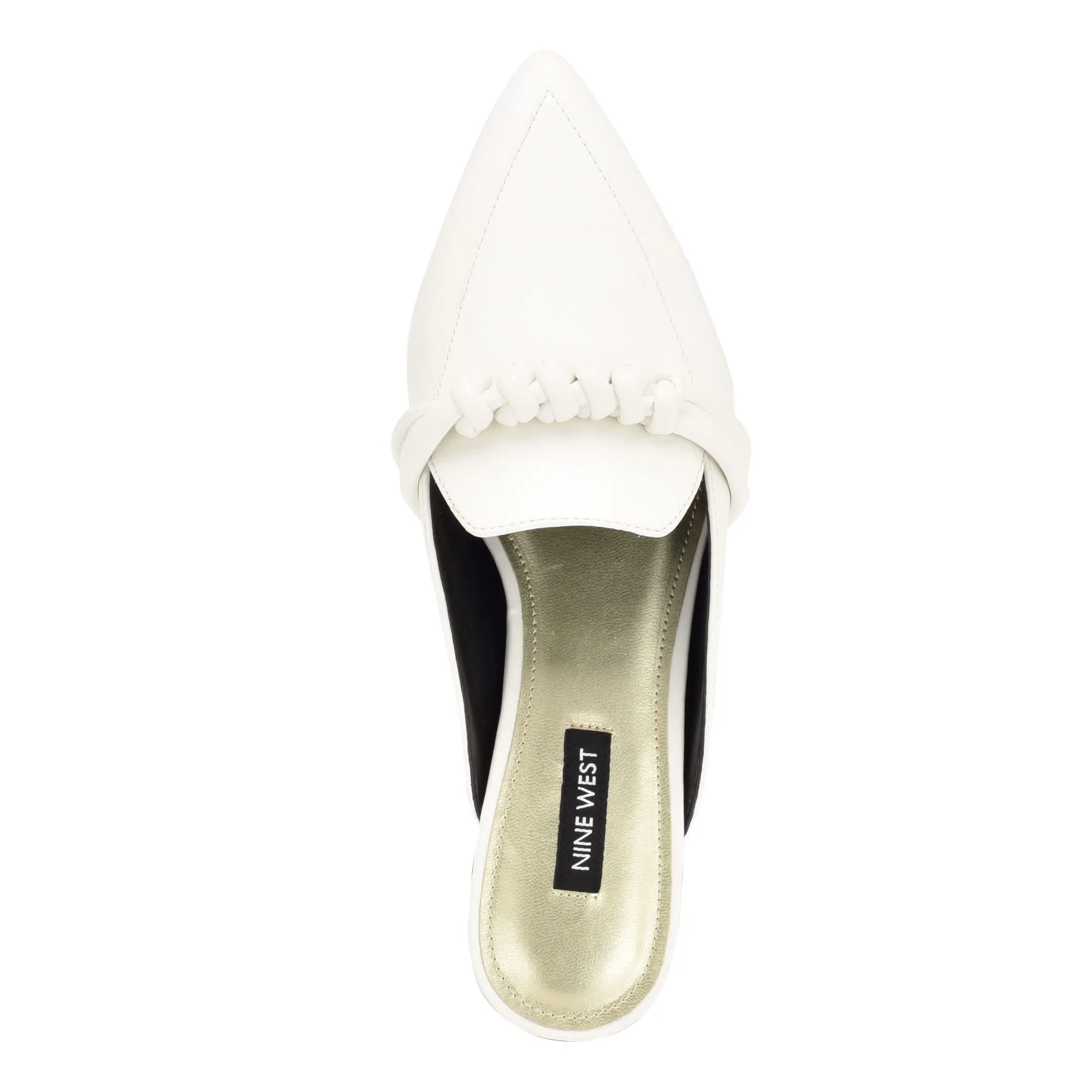 Nine West Women's ALIBY Mule, White 140, 6