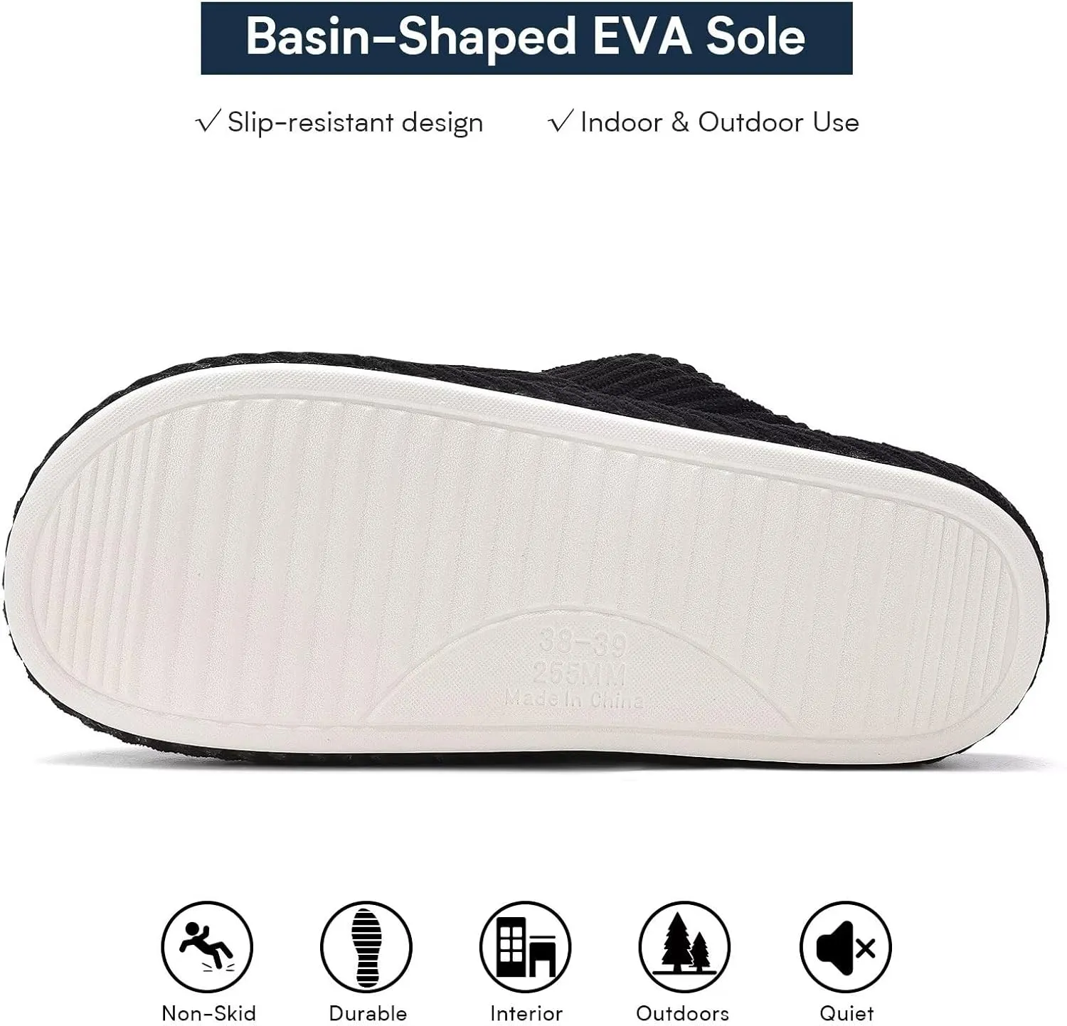 NineCiFun Women's Fuzzy House Slippers Corduroy Memory Foam Warm Slip On Slippers Comfy Bedroom Indoor Outdoor Shoes