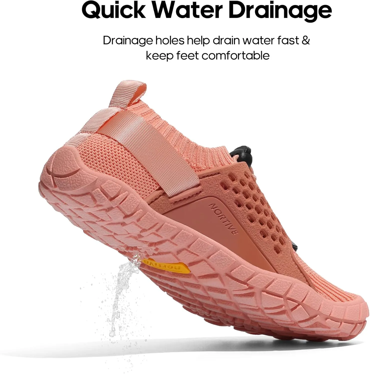 NORTIV 8 Kids Water Shoes Boys Girls Lightweight Athletic Outdoor Quick Dry Barefoot Sports Shoes(Toddler/Little Kid/Big Kid) Aqua