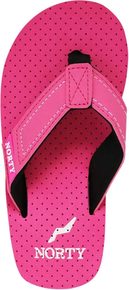 NORTY Boy's Girl's Flip Flop for the Beach, Pool, Everyday - Runs One Size Small