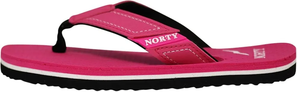 NORTY Boy's Girl's Flip Flop for the Beach, Pool, Everyday - Runs One Size Small
