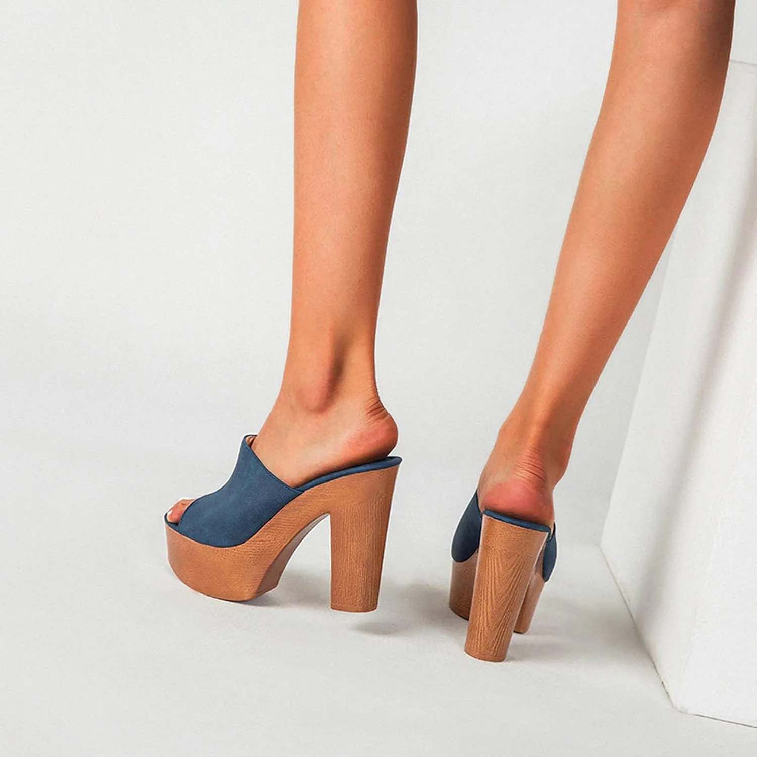 oiangi Heeled Sandals for Women Summer Fashion Fish Mouth Open Toe Straps Platform Chunky High Heels Comfortable Casual Sexy Slippers