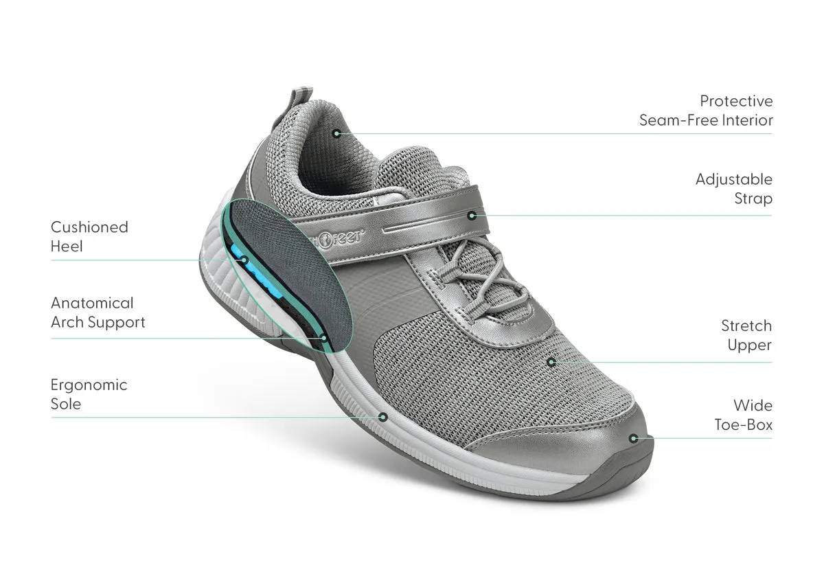 ORTHOFEET Women Joelle Stretch Knit - Gray