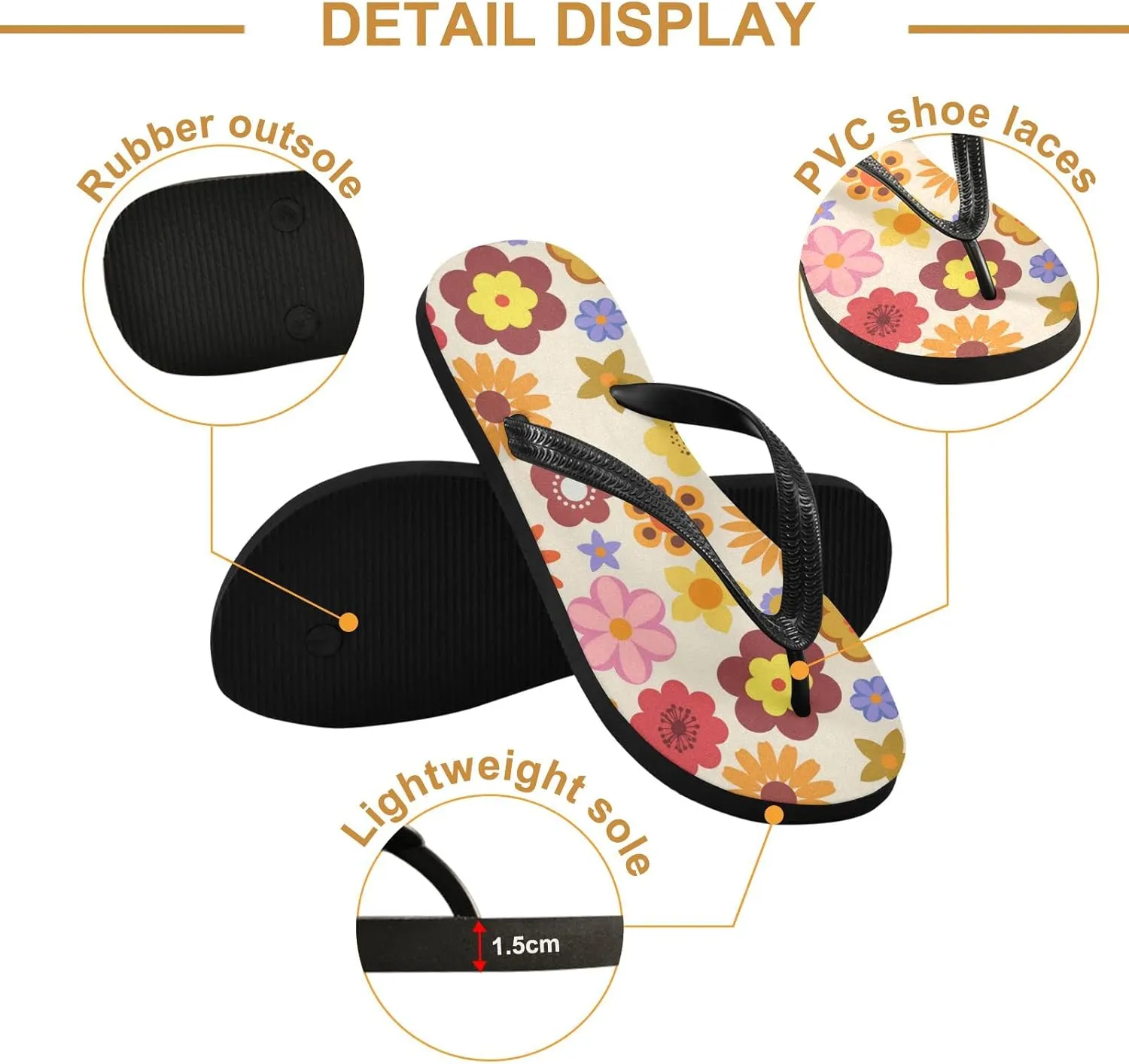 Oyihfvs Flip Flops Flip Sandal Home Slippers Hotel Spa Bedroom for Men Women XS-XXL