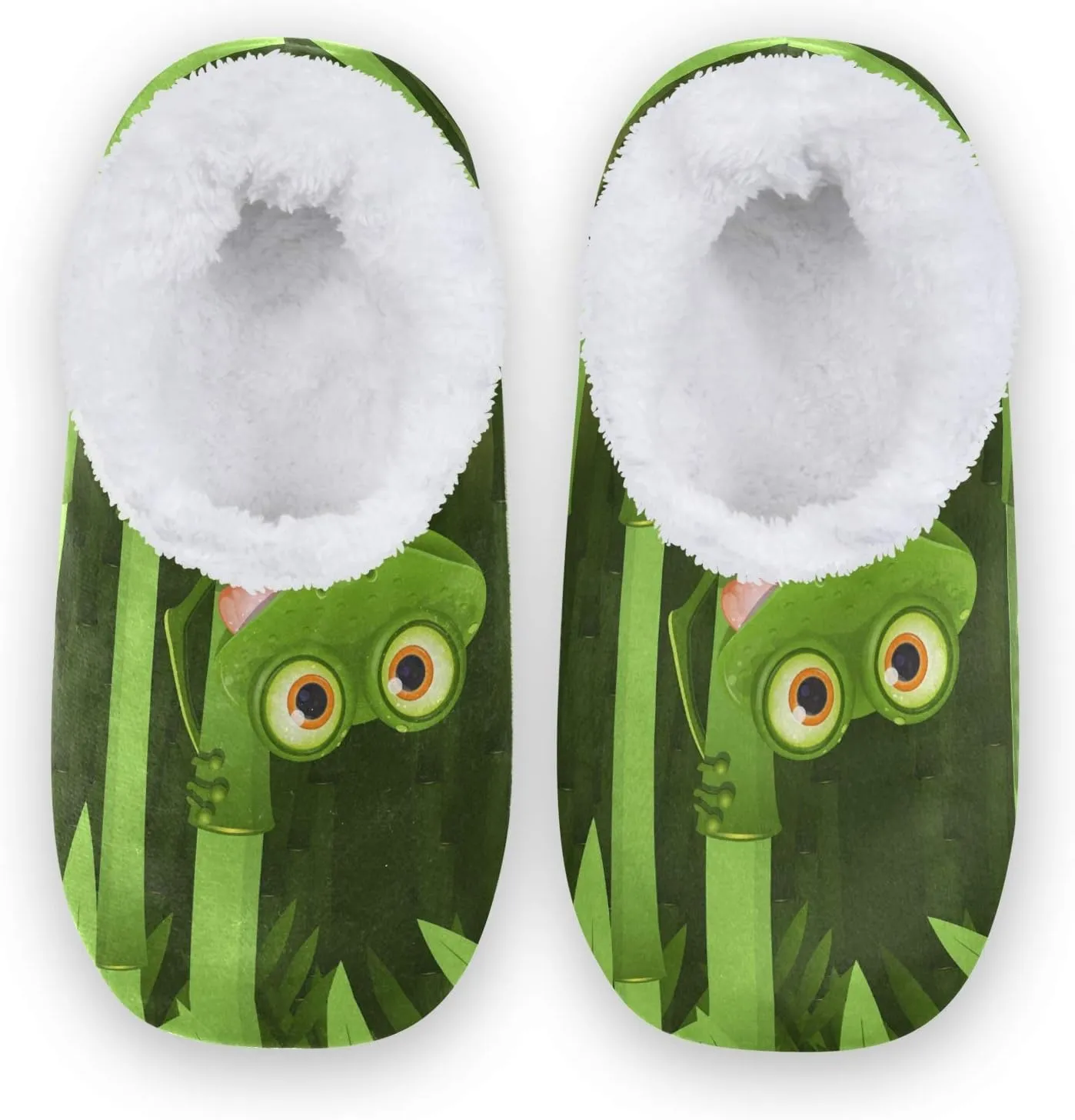 Oyihfvs Unisex Fuzzy House Slippers Memory Foam Warm Slip Shoes Fur Lining M-XXL