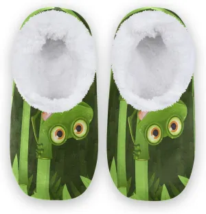 Oyihfvs Unisex Fuzzy House Slippers Memory Foam Warm Slip Shoes Fur Lining M-XXL