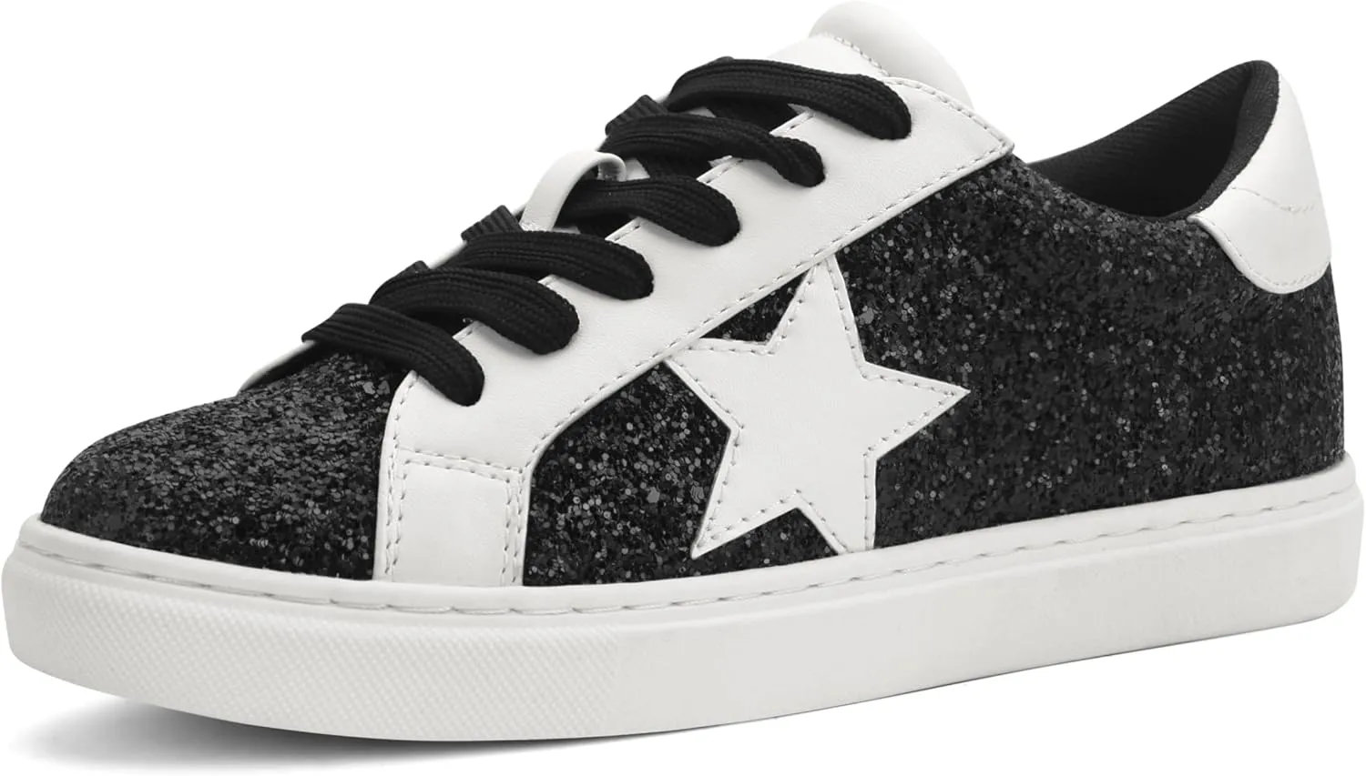 PARTY Women's Fashion Star Sneaker Lace Up Low Top Comfortable Cushioned Walking Shoes