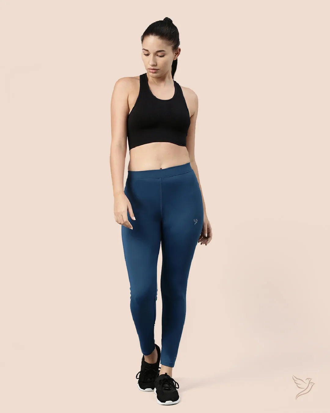 Performance Tights Mid Waist - Blue Petrol