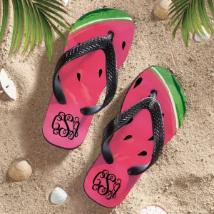 Personalized Watermelon Adult Flip Flops