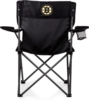 PICNIC TIME NHL Boston Bruins PTZ Portable Folding Camp Chair, (Black)