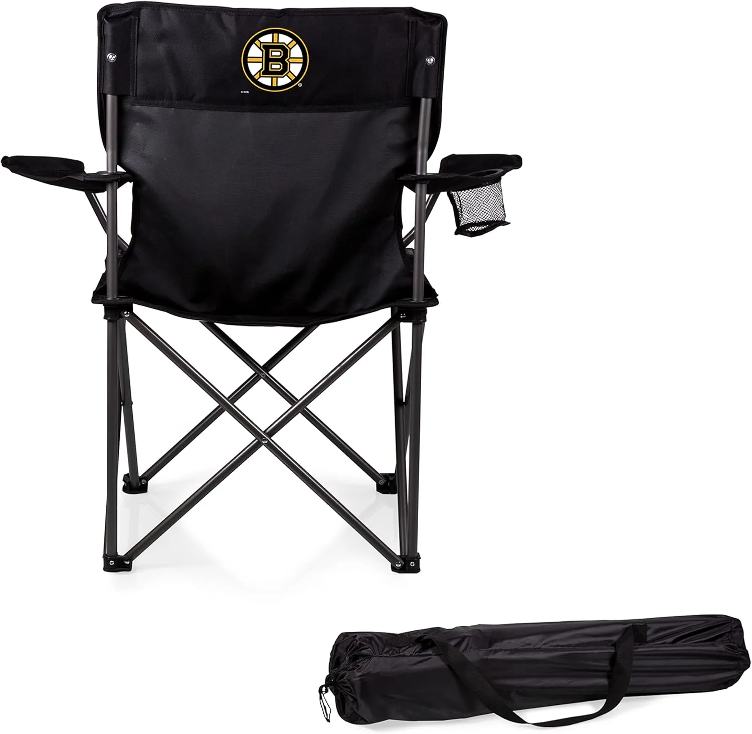 PICNIC TIME NHL Boston Bruins PTZ Portable Folding Camp Chair, (Black)