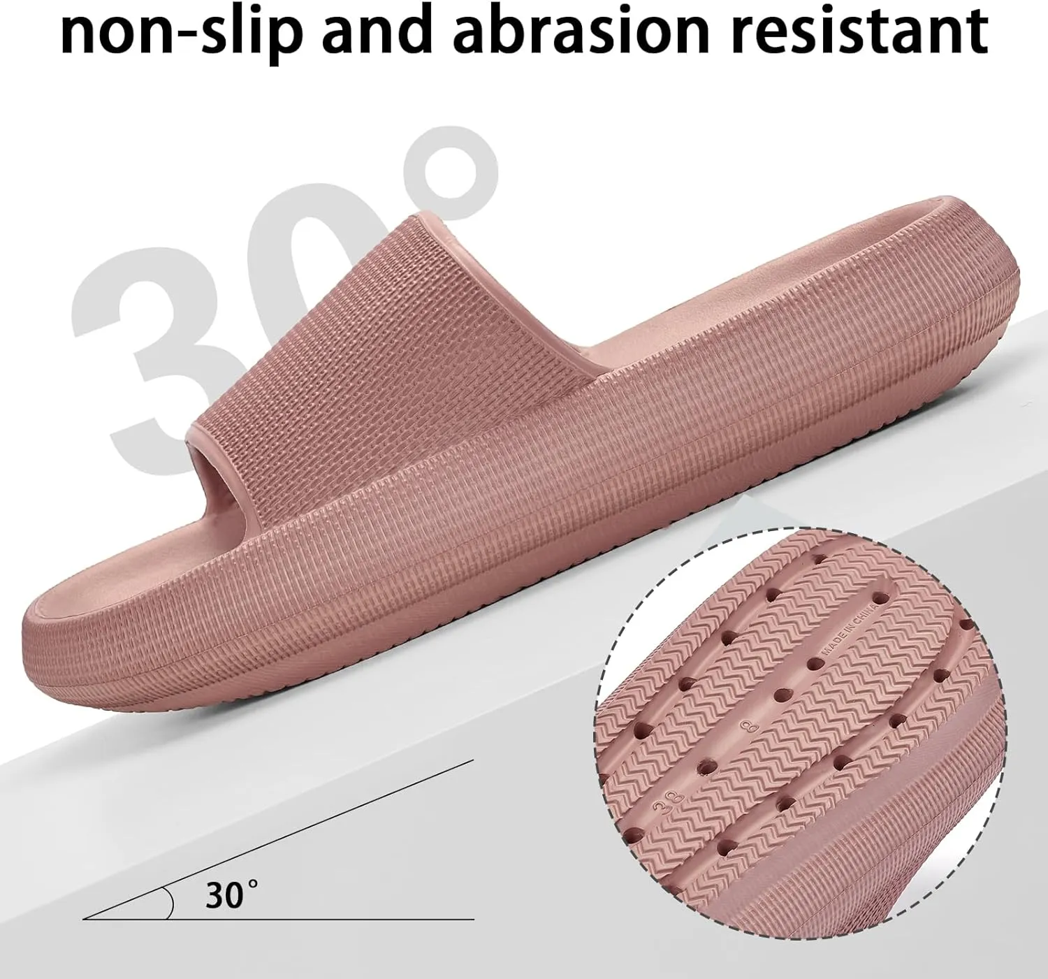 Pillow Slippers for Womens House Slides Sandals Cushioned Thick Sole Cloud Slippers Easy to Clean Quick Dry Shower Shoes