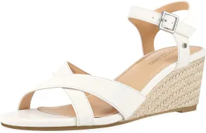 PIZZ ANNU Women's Wendy Low Wedge Sandals Ankle Strap Espadrille Open Toe Casual Summer Women Wedge Heels Shoes