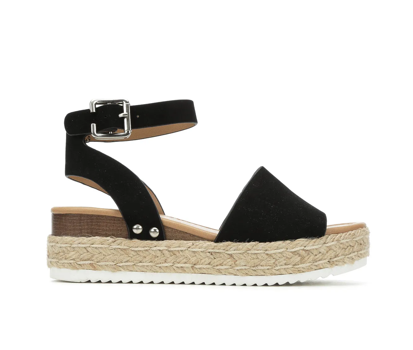 Platform Black Economical Toe Heeled Espadrilles Topic Ankle Soda Luxurious Open Casual Strap Sandals