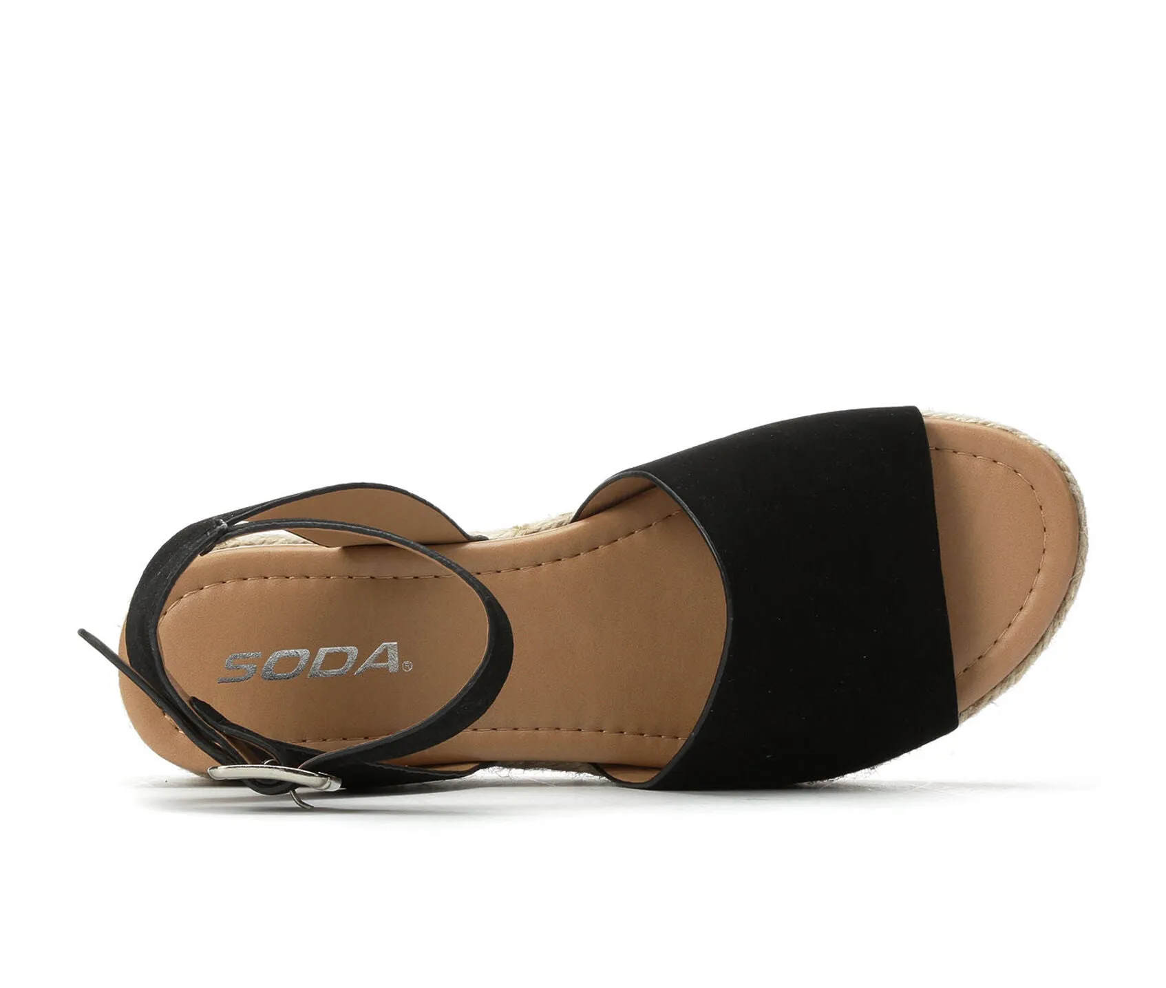 Platform Black Economical Toe Heeled Espadrilles Topic Ankle Soda Luxurious Open Casual Strap Sandals