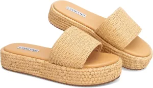 Platform Sandals for Women Straw Raffia Sandals Women Cute Sandal Wedges for Beach Vacation Comfortable Espadrille Platform Shoes