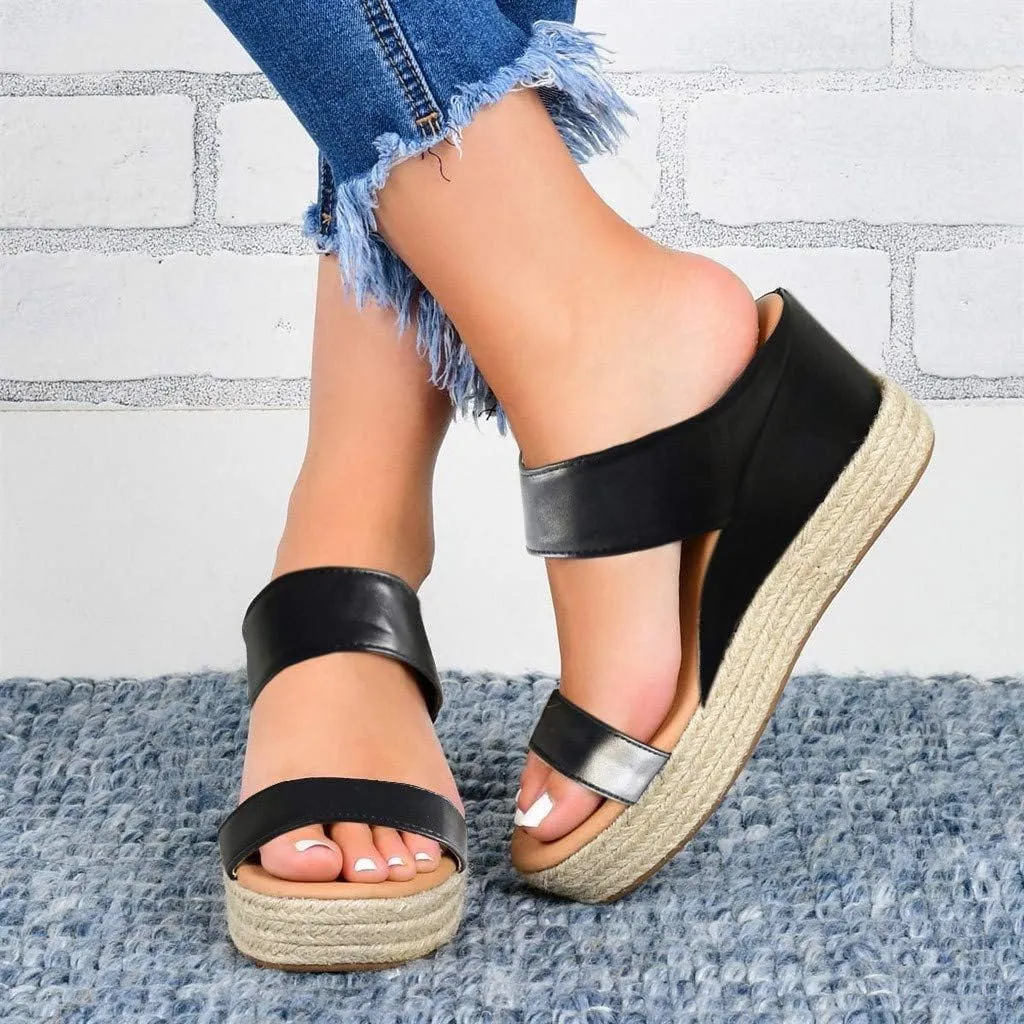 Platform Sandals Women Summer Beach Wedge Sandals Travel Open Toe Flip Flops Casual Dressy Walking Sandals