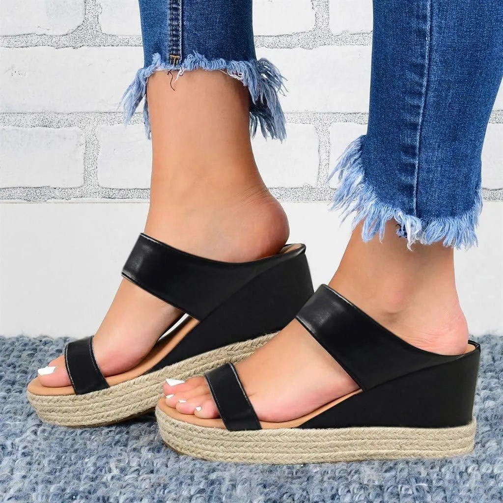 Platform Sandals Women Summer Beach Wedge Sandals Travel Open Toe Flip Flops Casual Dressy Walking Sandals