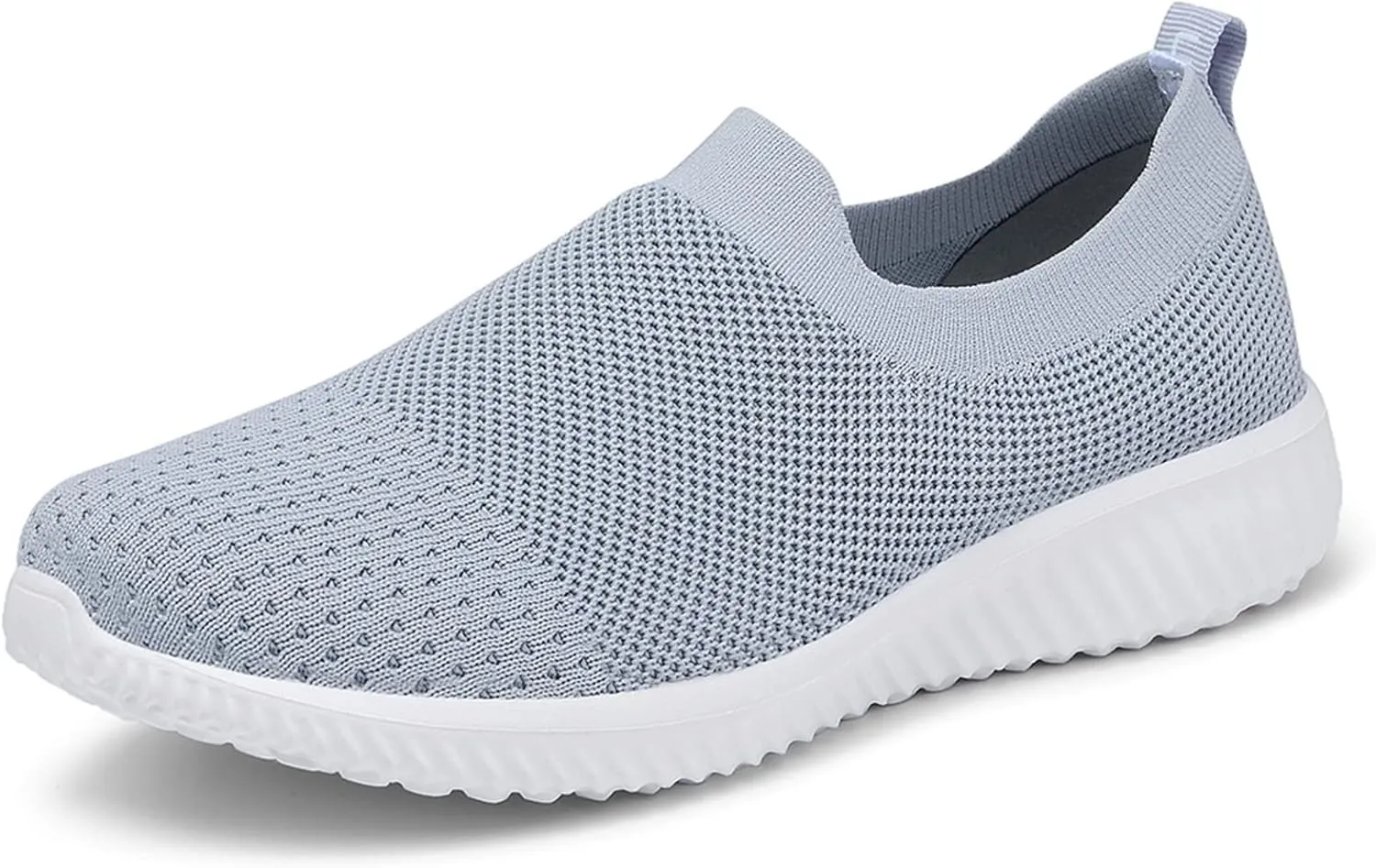 poemlady Walking Shoes Women Slip On Sneakers Knit Lightweight Comfortable Breathable Nurse Shoes for Work Travel