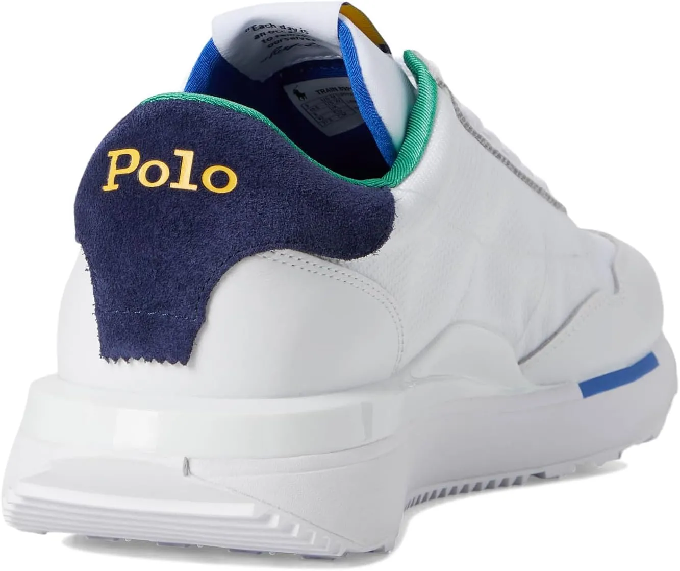 Polo Ralph Lauren Men's Train 89 Logo Leather & Oxford Sneaker