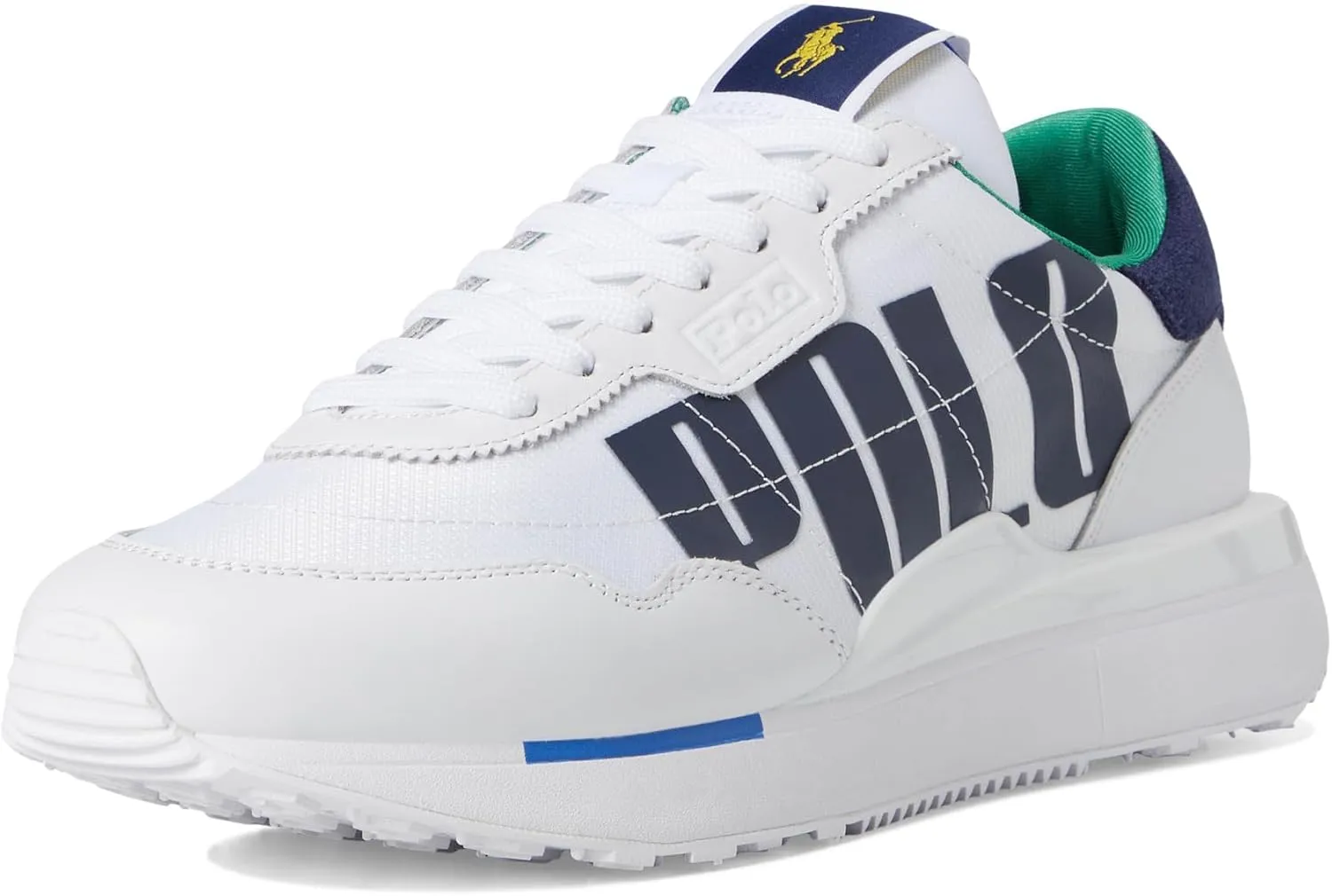 Polo Ralph Lauren Men's Train 89 Logo Leather & Oxford Sneaker