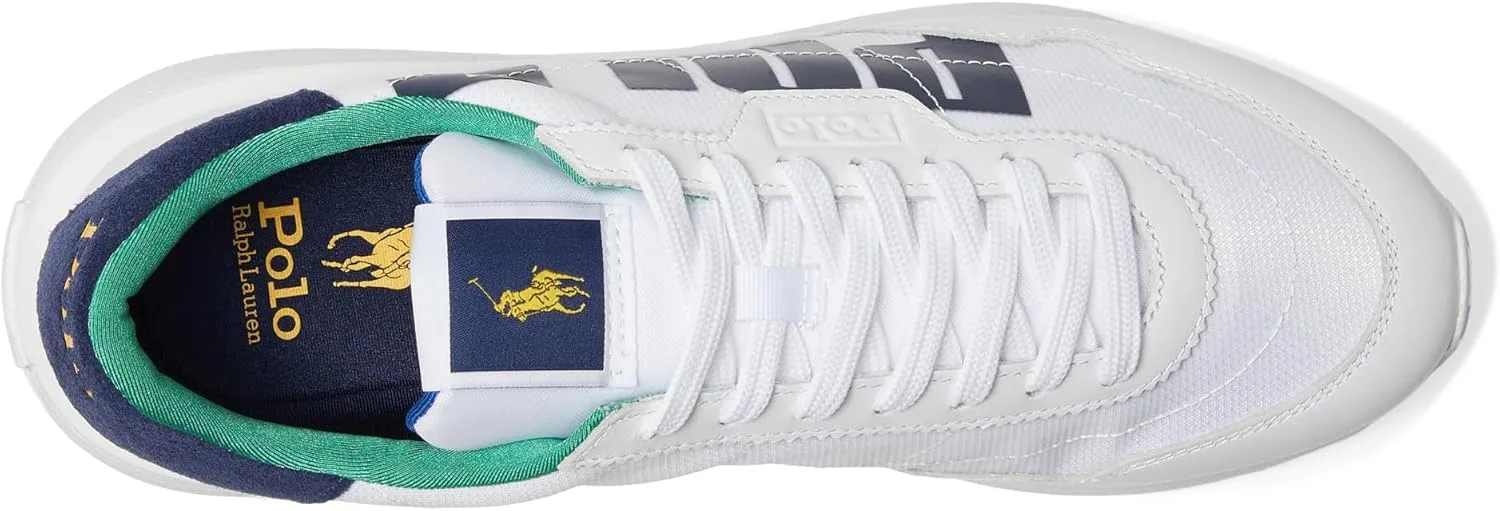 Polo Ralph Lauren Men's Train 89 Logo Leather & Oxford Sneaker