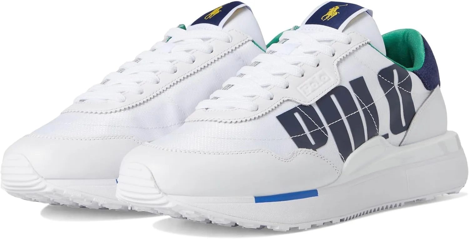 Polo Ralph Lauren Men's Train 89 Logo Leather & Oxford Sneaker