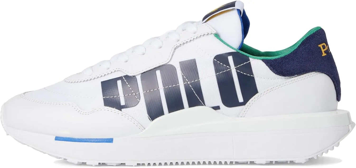 Polo Ralph Lauren Men's Train 89 Logo Leather & Oxford Sneaker